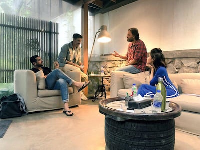 John Abraham and Mouni Roy in a scene from 'Romeo Akbar Walter'.