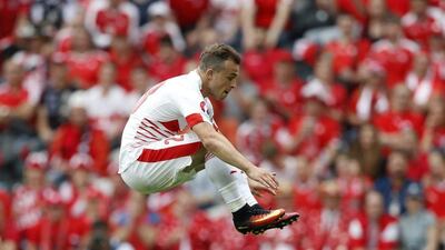 Switzerland’s Xherdan Shaqiri in action against Albania during their Euro 2016 match. Carl Recine / Reuters