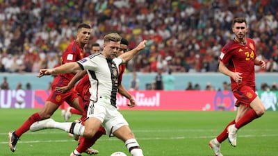 Niclas Fullkrug scores for Germany. Getty