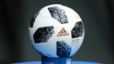 The official ball of the 2018 World Cup in Russia - Telstar 18. Getty Images