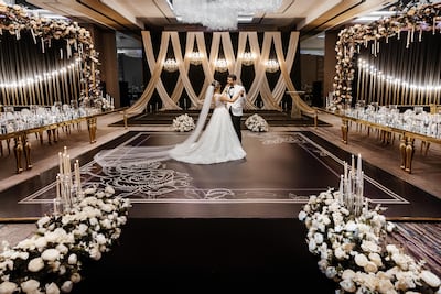 A couple who had one of their weddings organised by La Table Events. Photo: La Table Events