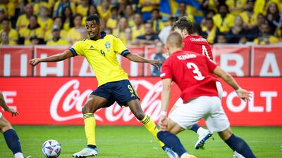 Sweden striker Alexander Isak striker has suffered a setback while recovering from a thigh injury. EPA