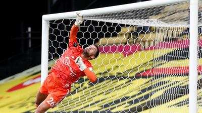 Watford's goalkeeper Ben Foster makes a save. AP