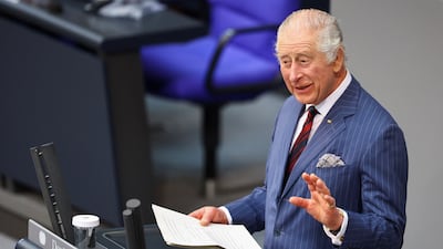 King Charles addresses members of the Bundestag in Berlin. Reuters