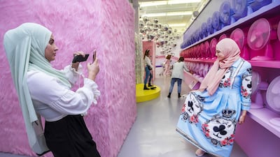 Influencers visit the first Instagram Experience venue in Amsterdam. Fifteen different spaces can be used to make selfies in an unique environment. EPA