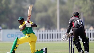 Chimezie Onwuzulike playing a shot Pawan Singh / The National