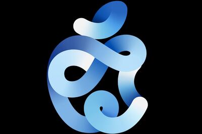 Apple displayed a refurbished logo on the media invite. Courtesy Apple