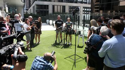 Ashleigh Barty speaks to the media during a press conference. EPA