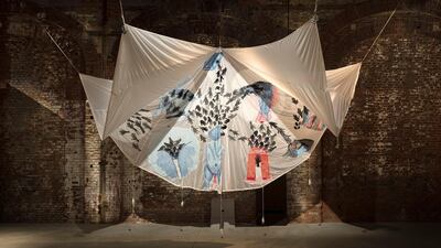 Dubai artists Ramin Haerizadeh, Rokni Haerizadeh and Hesam Rahmanian will show ‘Lo’Bat’ in Toronto. Photo by Andrea Rossetti / Courtesy of OGR Torino and the artists