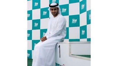Saeed Al Mehairi. usually takes the seat of a racing car but during this weekend's Grand Prix he will be the official sponsorship officer and will also work organising the winners' podium. Duncan Chard for The National