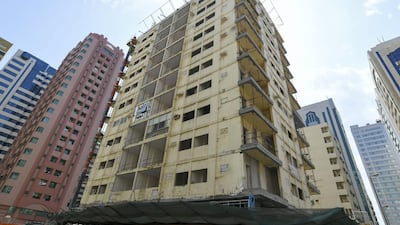 Abu Dhabi, United Arab Emirates - Old and new structures in Tourist Club Area. Khushnum Bhandari for The National