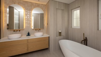 The master bathroom
