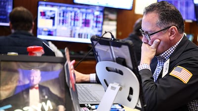 A trader on the floor of the New York Stock Exchange in New York, US. Markets have been hit hard by the Iran war. AFP