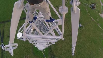 Kingston may have climbed several Dubai buildings recently. An Instagram picture posted on Sunday shows him looking down from the top of another building.