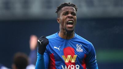 Crystal Palace star Wilfried Zaha during the 5-1 win at West Bromwich Albion on December 6. Getty