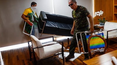 Some Bolsonao supporters ransacked offices and caused damage. Reuters