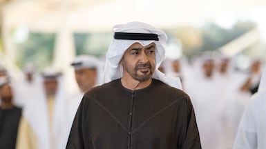 President Sheikh Mohamed spoke by phone with Syria's President Ahmad Al Shara. Photo: UAE Presidential Court