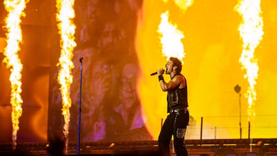 Benson Boone performs at Soundstorm in Riyadh during a packed evening set at the Big Beast Stage. Photo: MDL Beast