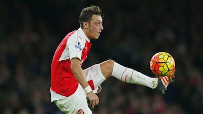 Arsenal's Mesut Ozil shown in action on Sunday during the 1-1 draw with Tottenham Hotspur in the Premier League. Eddie Keogh / Reuters / November 8, 2015