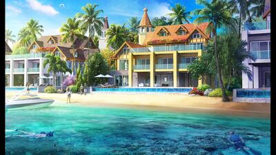 Rendering of the Heart of Europe project in The World Islands, Dubai. Courtesy Kleindienst Group