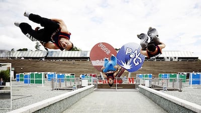 Performers busting a move at Pitti Uomo’s grounds. AKA studio / Pitti Immagine