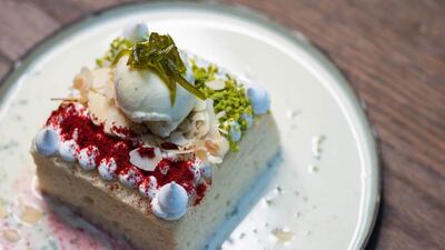 Tres leches at La Tablita.