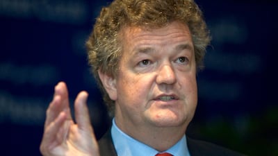 Former Gulf News editor-at-large, Francis Matthew, pictured at the Dubai Press Club in 2009, was initially sentenced to 15 years in prison for killing his wife. Amy Leang / The National