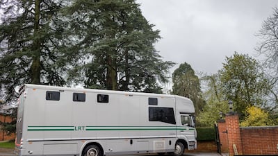 And they're off – the horses depart for Stansted Airport.