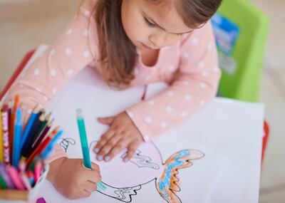 Let the children's imaginations run wild with colouring pens and pencils. Getty Images