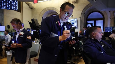 Traders on the floor of the New York Stock Exchange. While consumer prices have not been rising as fast lately, some investors worry stubborn inflation may force the Fed to leave rates at current levels longer than expected. Getty Images
