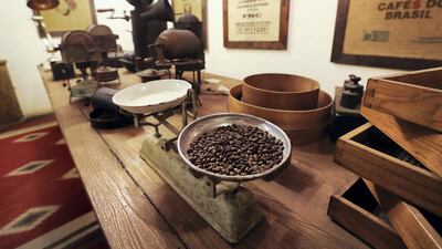 The museum displays coffee-related antiques from around the world, as well as demonstrations of different roasting and brewing styles from various countries. Chris Whiteoak / The National