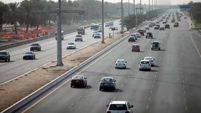 A man and his infant son were killed in a Sharjah road accident on Monday. Sammy Dallal / The National