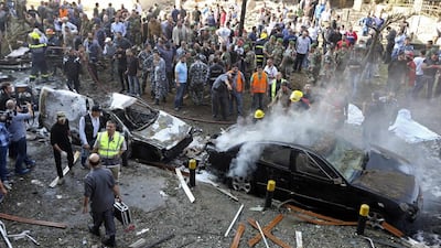 It was not immediately clear what had caused the explosions, and local reports said the blasts were caused by two car bombs. Hasan Shaaban / Reuters