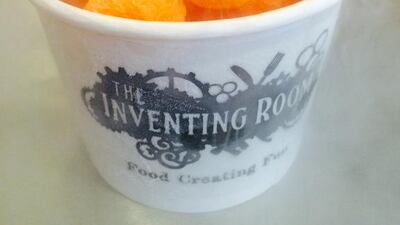 Frozen cheetos at The Inventing Room (Photo by Stacie Johnson)