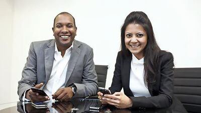 Asim Bashir and Sherleen Ali hope their Urban Hunt Dubai app will get residents out and about. Antonie Robertson / The National