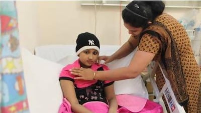 Martina Thomas needs a bone marrow transplant and a match has been found in Germany but the family needs Dh600,000. Fatima Al Marzooqi / The National