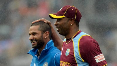 Rain interrupted the match more than once by which time India were well ahead on Duckworth-Lewis. Dhawan, though, would have been keen to get back so he could score a hundred. Philip Brown / Reuters