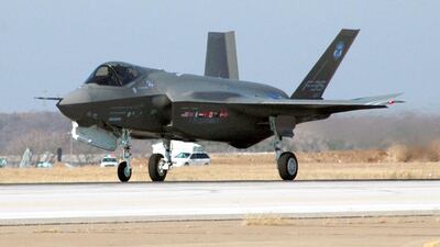 Trump’s assertion he personally intervened to secure cost cuts on the F-35 fighter jet programme has been disputed. Keith Simmons / AFP