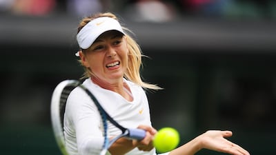 Maria Sharapova playing at Wimbledon in 2013. PA