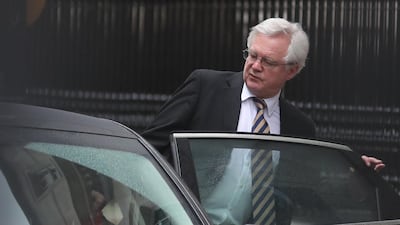 Britain's Secretary of State for Exiting the European Union David Davis gets in a car in Downing Street. AFP/Daniel LEAL-OLIVAS