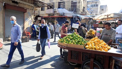 A souq in Lebanon. New orders declined in February, with companies citing weak purchasing power among domestic customers. Reuters