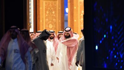 Saudi Crown Prince Mohammed bin Salman arrives for a session at the 2018 Future Investment Initiative confernece in Riyadh. This year's event is expected to attract even more attention. AFP