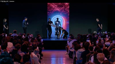 The event took place in Tesla's office in Palo Alto, California.