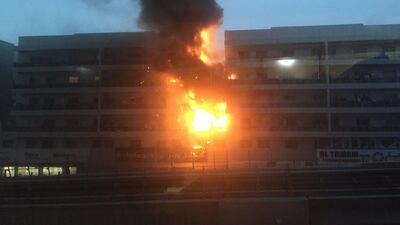 Strong winds that had been building throughout the day caused the blaze to spread quickly. Photo courtesy @sandierpastures via Twitter