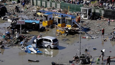 A general view of a tsunami-devastated area in Talise beach, Palu, Central Sulawesi, Indonesia. EPA