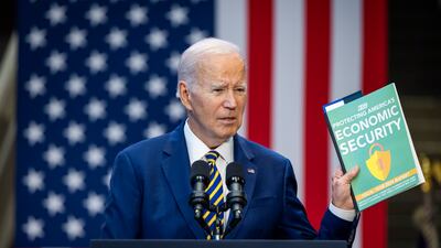 US President Biden used the term 'Maganomics' to describe the Republicans' proposed budget cuts, before a possible government shutdown. EPA