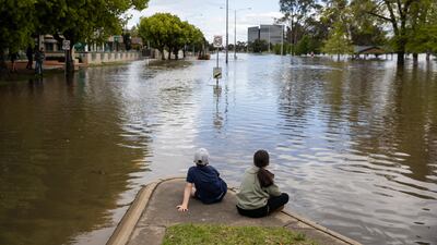 A flooded street in Shepparton, Victoria, Australia. EPA