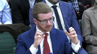 Morgan McSweeney gives evidence to MPs. AFP