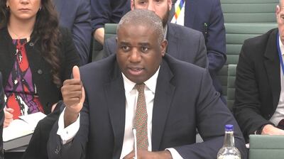 Foreign Secretary David Lammy appearing before the Foreign Affairs Select Committee. PA