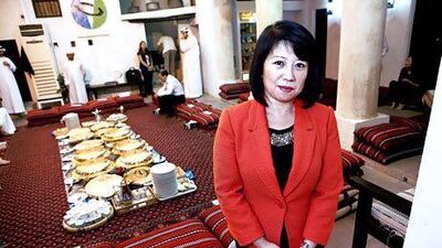 Lucy Chuang organised an event in Bastakiya for the local business community, her language students and Chinese officials. Jaime Puebla / The National